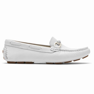 Rockport Bayview Driver Mokassins Damen Weiß KRP-912468
